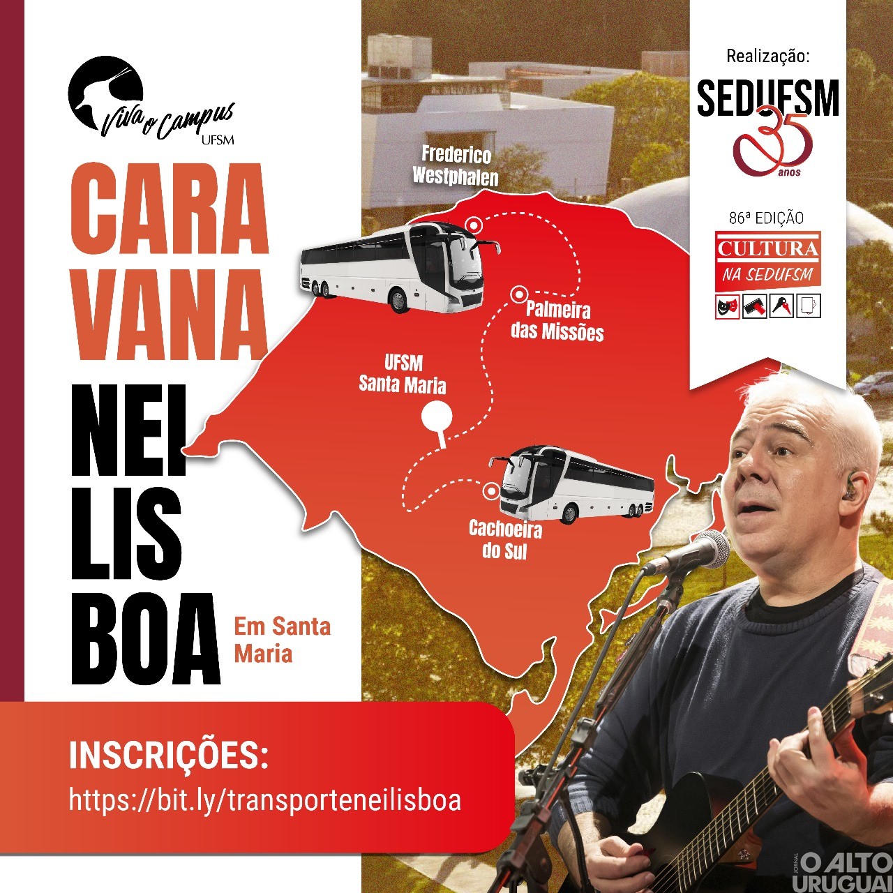 Sedufsm Celebra Anos Show De Nei Lisboa O Alto Uruguai